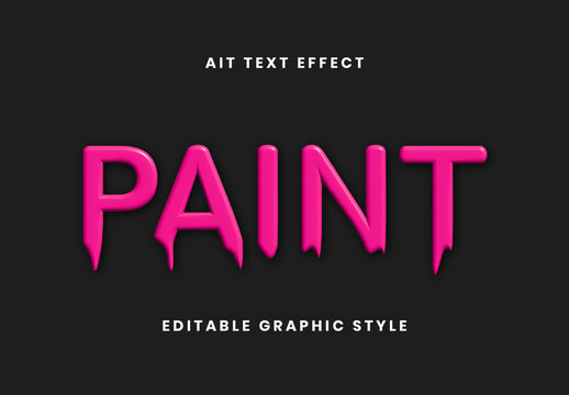 Pink Brush Drip Text Effect Glossy Liquid Melted Font