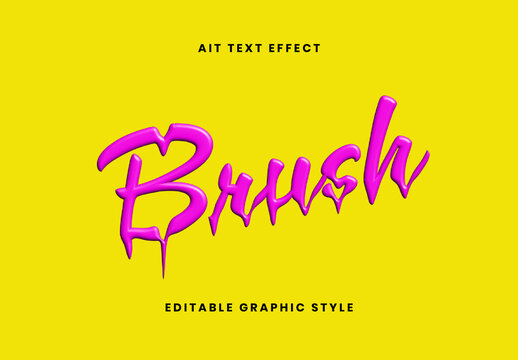 Pink Brush Drip Text Effect Script Glossy Melting Font