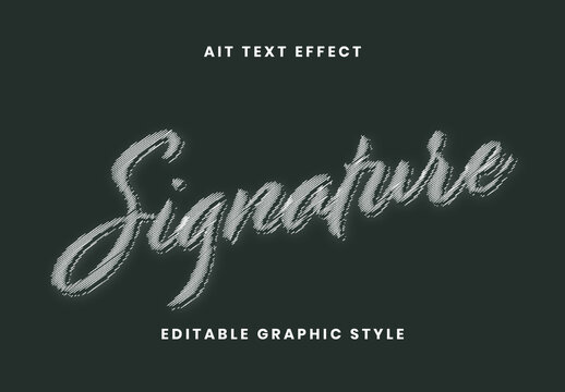 White Handwritten Script Text Effect Sketch Rough Font