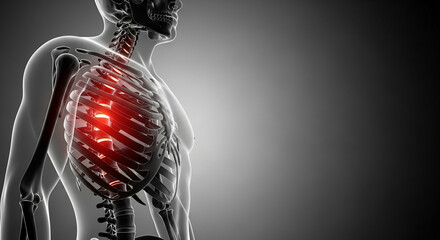 뼈대 구조, 붉게 빛나는 내부 상세 묘사