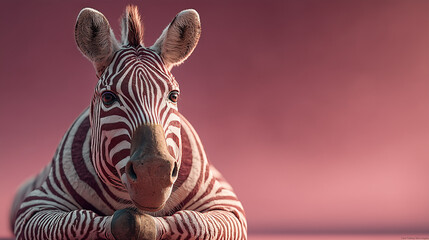 The Tech User A Zebra posing with a serious human-like focus while operating a VR Gaming Headset A