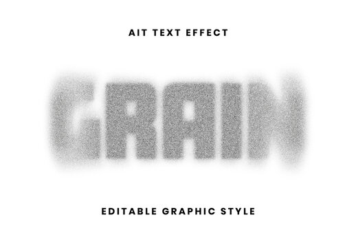 Black And White Film Grain Text Effect Spray Noise Rough Grunge Font