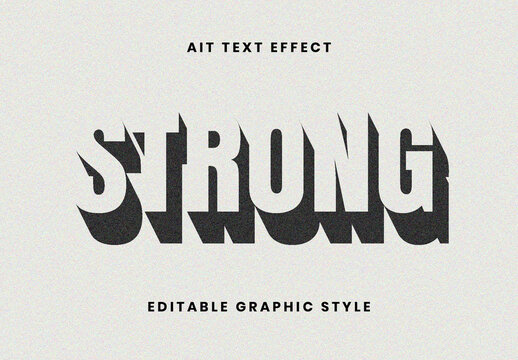 Strong Distorted Shadow Text Effect