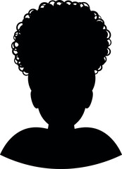 silhouette of a woman silhouette of a girl's hair 
