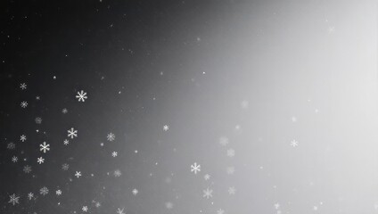 Snowflakes Falling on a Gradient Background with Soft Lighting and Winter Atmosphere.
