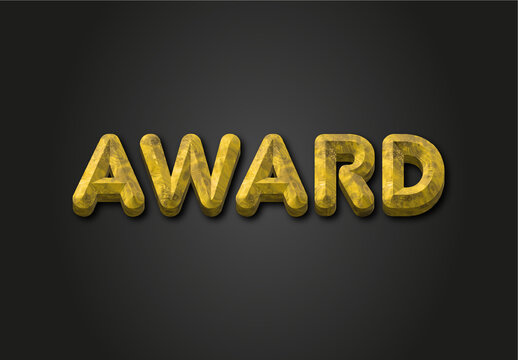 Gold Cinematic Text Effect Beveled Realistic Shiny Font