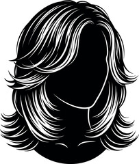 silhouette of a girl's hair 