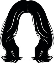 silhouette of a girl's hair 