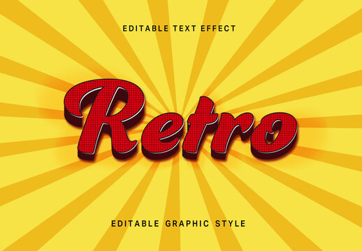 Red And Yellow Burst Retro Text Effect Comic Bold Font
