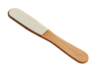 Close-up of a foot file with a wooden handle Isolated Transparent Background, PNG