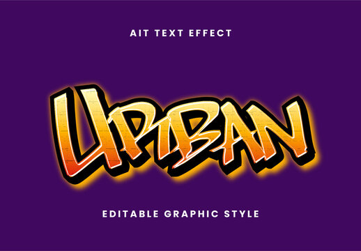 Yellow Graffiti Text Effect Spray Paint Font