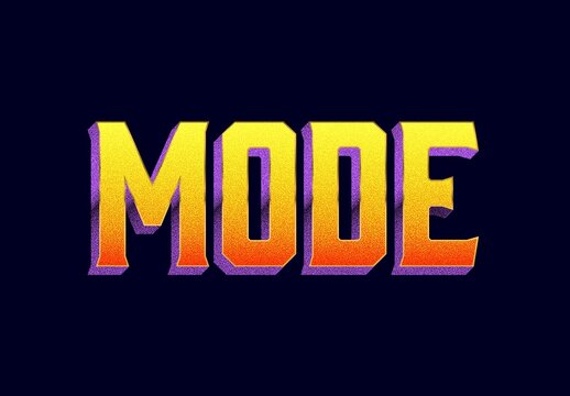 Yellow And Orange Retro 80s Text Effect 3D Vintage Gradient Font