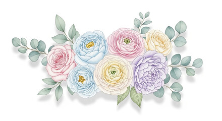 Elegant pastel floral arrangement with roses and peonies&mdash;symbolizing beauty, growth, and appreciation for women on International Women&rsquo;s Day.