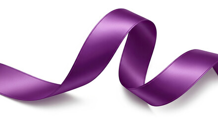 Graceful purple ribbon flowing across a white background&mdash;symbolizing dignity, unity, and celebration of women&rsquo;s strength on International Women&rsquo;s Day.