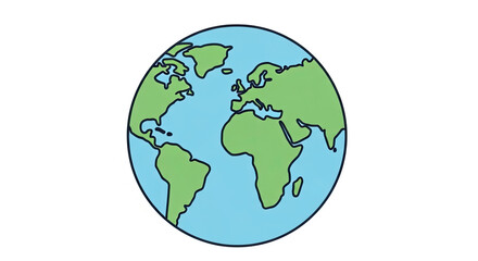 Obraz premium Cartoon-style Earth illustration—symbolizing global unity, diversity, and the worldwide celebration of women’s achievements on International Women’s Day