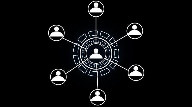 Abstract Network Diagram with Central Node