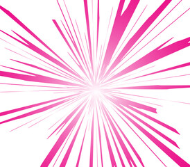 Obraz premium vibrant graphic of a radial burst background with thick white and pink stripes. 
