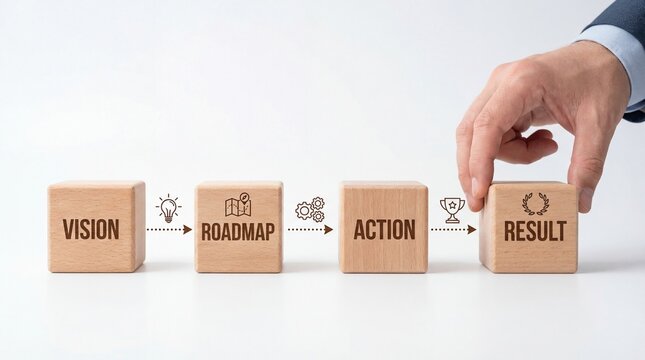 Strategic Planning: Vision Roadmap Action and Result for Business Success.