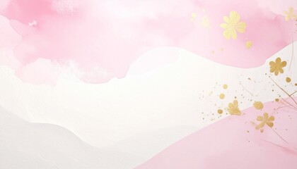 和紙（春、桃色、白色、和風イメージの背景素材）