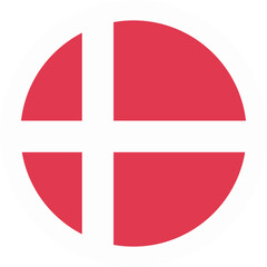 Obraz premium circle With Danish Flag vector shape