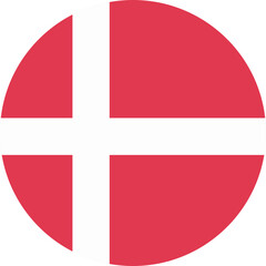 circle With Danish Flag vector shape