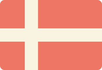 Obraz premium Danish Flag Banner Illustration vector shape