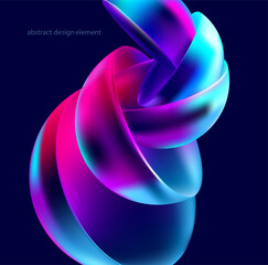 3D glass balls and spheres. Transparent iridescent geometric shapes on light background. Abstract vector elements for poster and presentation design.