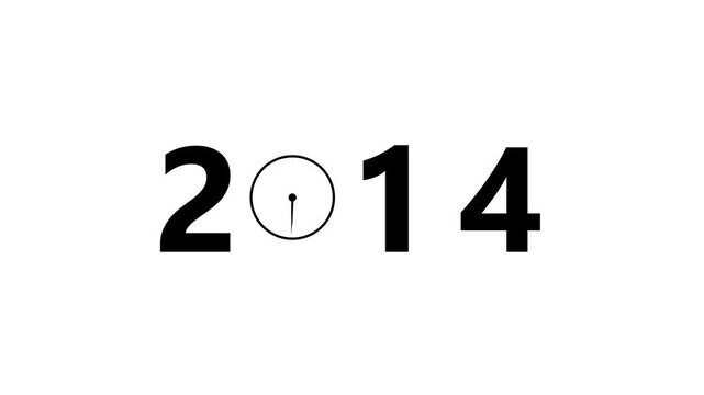 Black clock face integrated into the number 208 on a white background time numeral