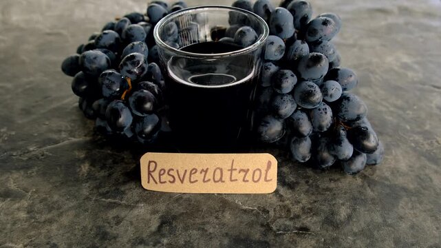 Resveratrol supplements and homeopathy. Selective focus.