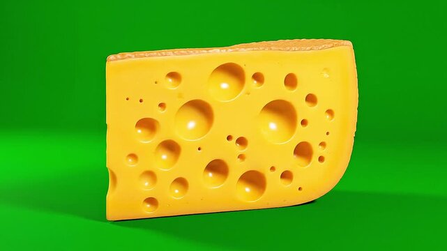 Sliced cheese with holes