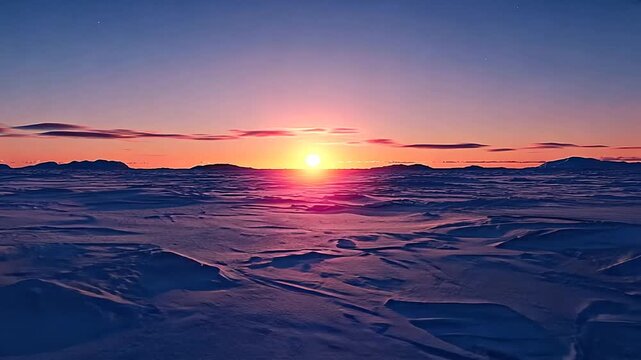 polar midnight sun in qaanaaq tundra greenland video