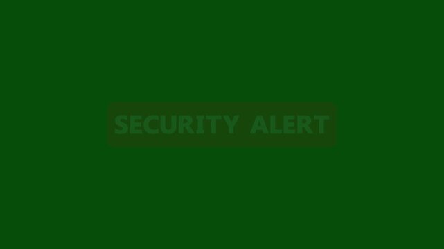Security alert warning sign alert notification danger animation.