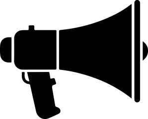 A 3d vector illustration of a megaphone icon isolated on white background for loud announcement speech and public communication message using an audio loudspeaker bullhorn to get attention