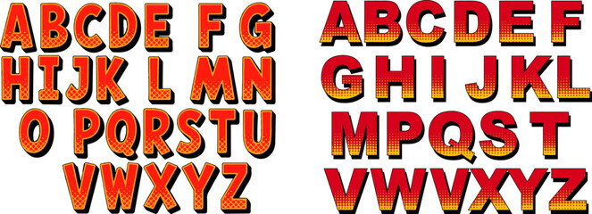 A professional 3d vector illustration set featuring a fire alphabet font and colorful glowing letters for a creative typography design collection