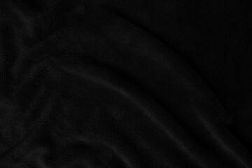 Elegant Black Draped Fabric Texture with Soft Folds