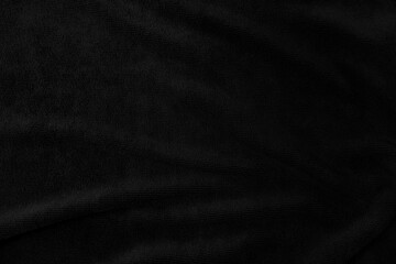 Elegant Black Draped Fabric Texture with Soft Folds