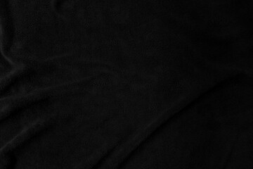 Elegant Black Draped Fabric Texture with Soft Folds