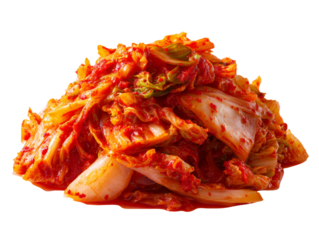 Delicious and appetizing kimchi close-up shot Isolated Transparent Background, PNG
