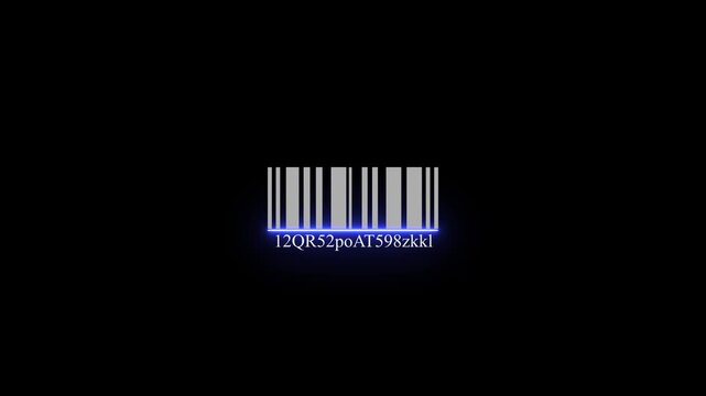 Bar code scanning animation,Bar code animation with laser beam. Laser beam barcode scanning motion graphics.Scanner icon neon animation.