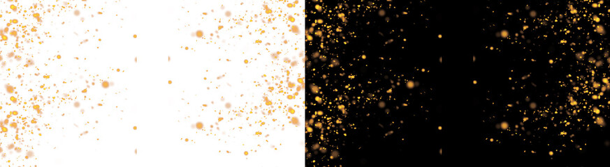 PNG image of Bright golden and orange particle explosion effect border element on transparent background © NURUN