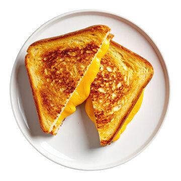Grilled  Cheese Sandwich Isolated on a Transparent Background 