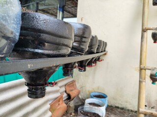 plant pots made from used bottles