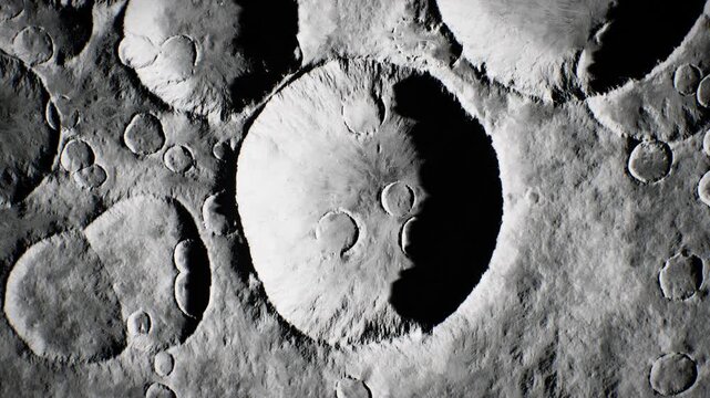 Moon Surface Detail Reveals Large And Small Craters
