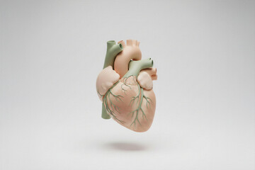 Health model of a human heart for educational use
