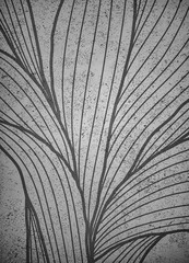 Abstract Black and White Leaf Background.