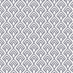 Abstract geomertic arch minimal line art modern hand drawn seamless pattern