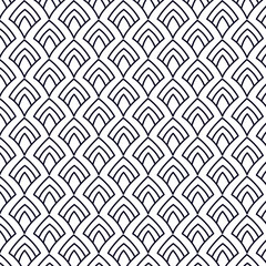 Abstract geomertic arch minimal line art modern hand drawn seamless pattern