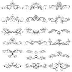 Collection of Vintage Scroll Flourishes for Invitations