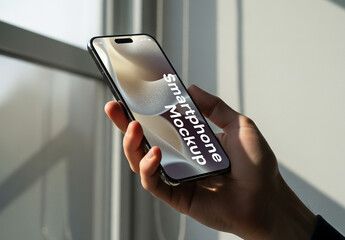 Mobile phone in hand - mockup