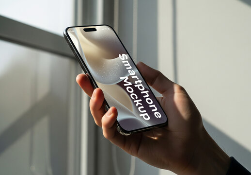 Mobile phone in hand - mockup